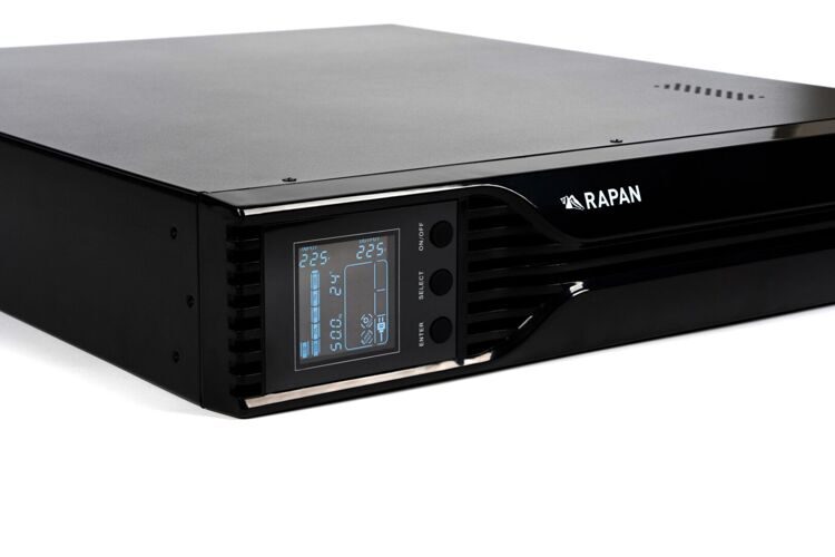 Источник бесперебойного питания RAPAN-UPS 1000-RACK-IN-2X9